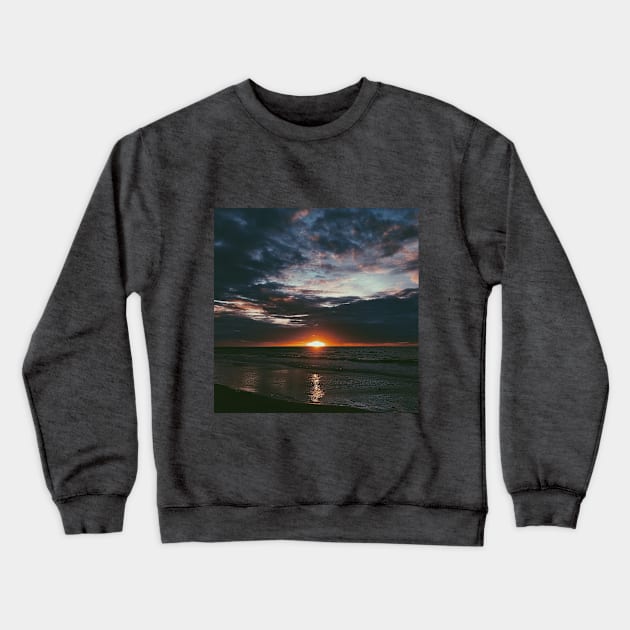Aesthetic Sunday Sunset by The Ocean Crewneck Sweatshirt by Nita Sophian
